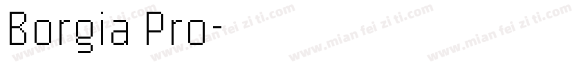 Borgia Pro字体转换